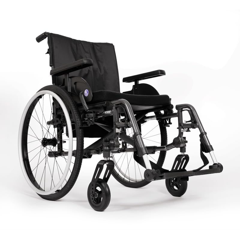 VERMEIREN V500 Premium Active Wheelchair for Sports & Leisure | Lightweight, Foldable, Sturdy Frame | Up to 120Kg Capacity | 1-Year Warranty | Belgian Design, Made in India